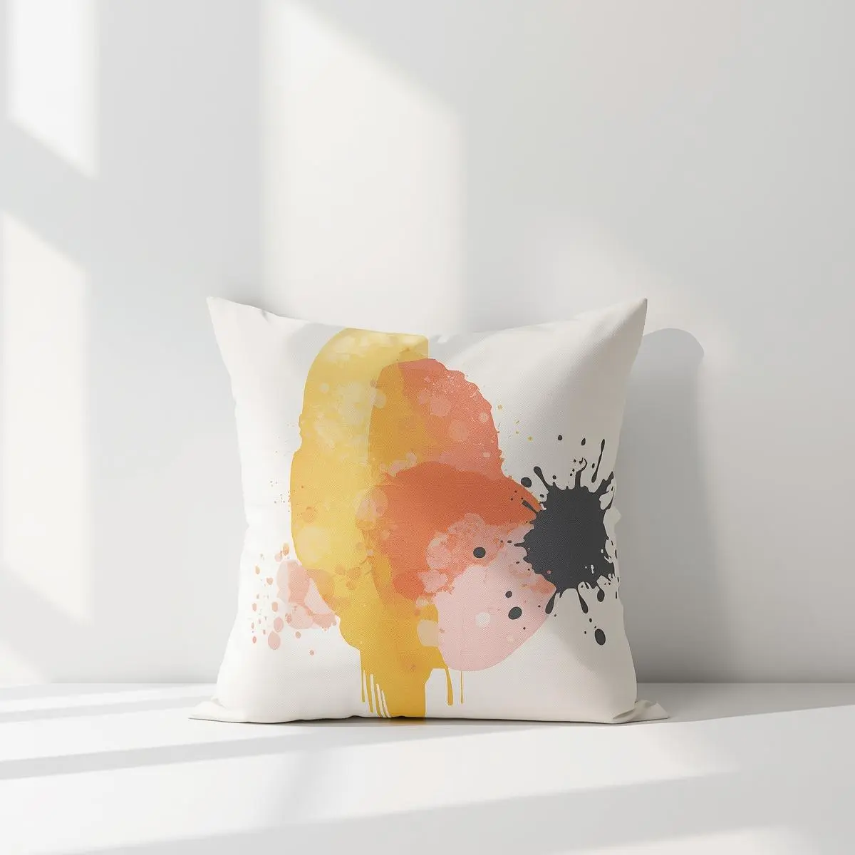 abstract splatter pillow cover