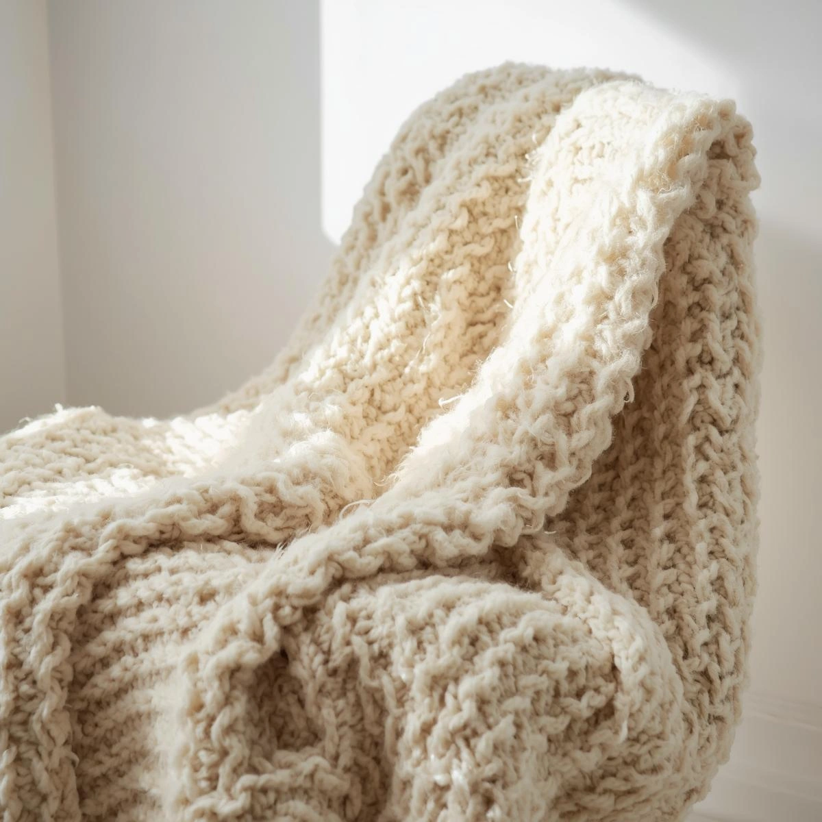 chunky knit throw blanket