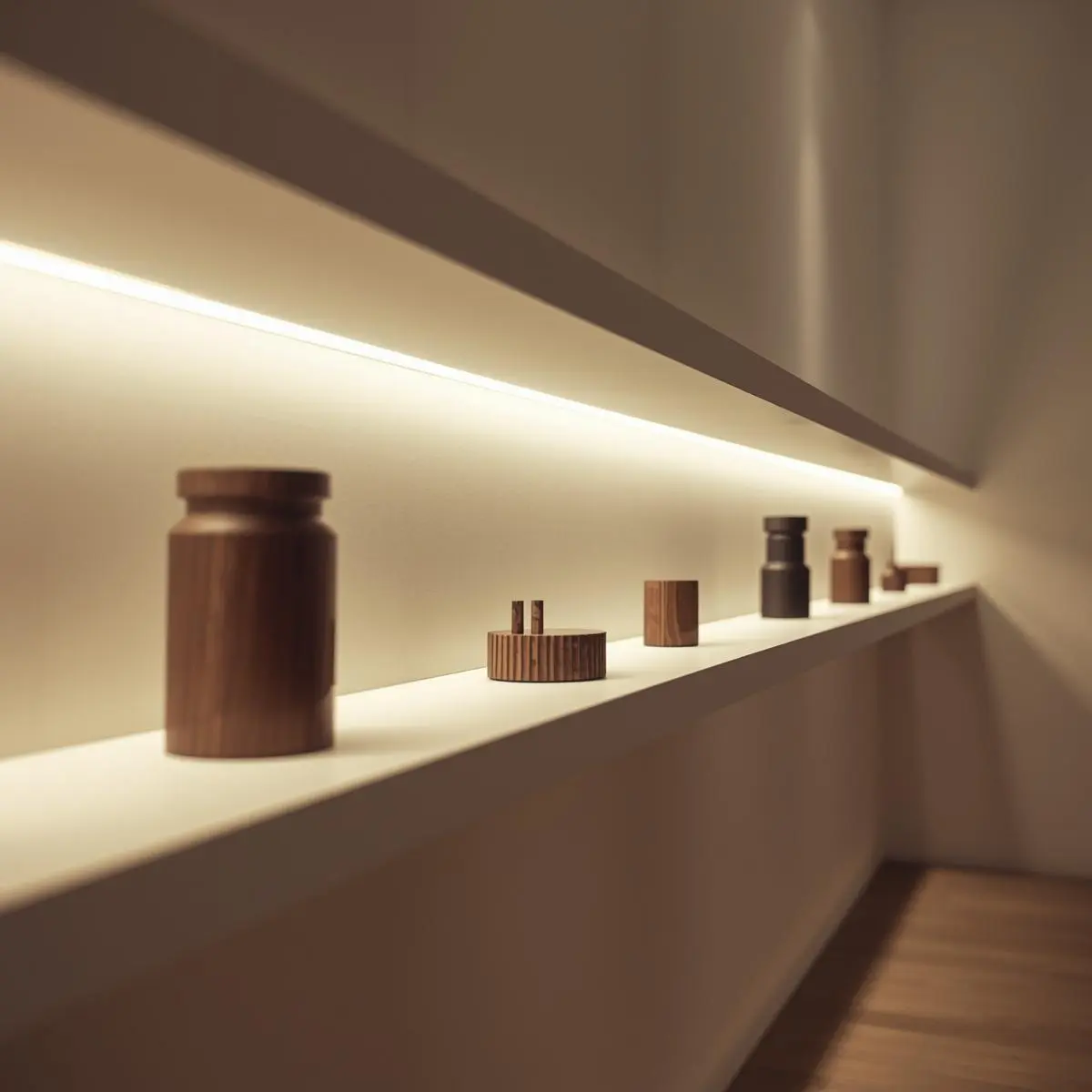 linear display shelf